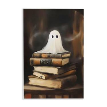 Imagem de Stupell Industries Ghost on Book Stack Wall Plaque Art, design por Arlington Prints, 15 x 10