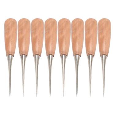 Imagem de SUNGOOYUE Conjunto de Furador de Costura de 8 Peças Com Alça de Madeira para Costura Perfurável de Couro Ferramenta Compacta e Leve de Furador para Artesanato Em Couro Bolsa de Sapato de Lona Reparação Alça Ergonômica Doméstica