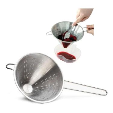 Imagem de 2X Peneira Chinois Passador Coador Chinoy Inox 16Cm Mimo Sty