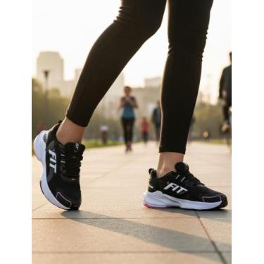 Imagem de Tênis Feminino Pro One +Fit Original Academia Caminhada Corrida, Preto