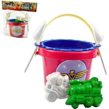 Imagem de Kit Baldinho de Praia com Acessórios Sortidos Infantil - LEPLASTIC