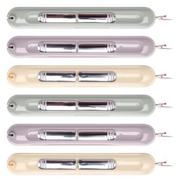 Imagem de 6 peças de enfiadores de agulha automáticos de costura, 2 em 1 máquina de costura rápida, passador de agulha de laço, ferramenta de remoção de ponto fácil de usar para suprimentos de costura para