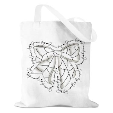 Imagem de Sacola de lona para presentes de vôlei, acessórios de vôlei, presente de aniversário de formatura de dia de jogo para mulheres, meninas, equipe esportiva, professora, treinadora, compras, bolsa de