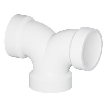 Imagem de SUPPLYGIANT Pacote com 50 cotovelos de 1-1/2 polegada PVC DWV dobra dupla 1/4 90° – Cubo x Hub xHub, encaixe de ventilação de resíduos de drenagem, branco