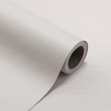 Imagem de Papel de Parede Grasscloth Peel and Stick Dourado Bege 15 cm x 497 cm Papel de Contato Texturizado de Linho Vintage Vinil Autoadesivo Impermeável Papel de Parede Removível para Quarto Cozinha Sala de