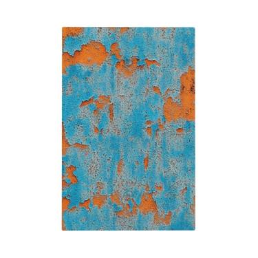 Imagem de JDAKHD Capas de interruptor de luz rústica azul laranja abstrata decorativa 1 gangue sem dispositivo placa de parede metal ferrugem vintage placa de interruptor em branco placa elétrica decoração de