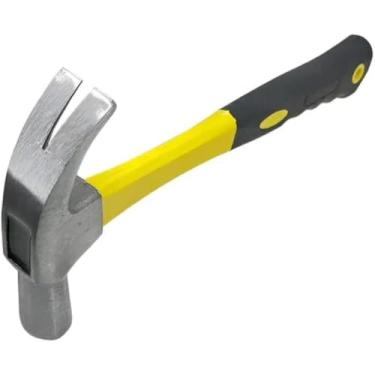 Imagem de Martelo De Unha 27 Mm Cabo Longo Emborrachado 270G Aço Especial Polido Empunhadura Ergonômica Para Puxar Pregos Construção E Marcenaria Alta Resistência E Precisão