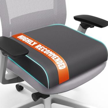 Imagem de SweetSlubr Almofada de assento para alívio da dor Taibone, almofada de cadeira de escritório, almofada grande de espuma viscoelástica com capa antiderrapante para suporte macio na cadeira de