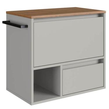 Imagem de Gabinete Para Banheiro 01 Porta 01 Gaveta 60cm Mel Arenas Proddy