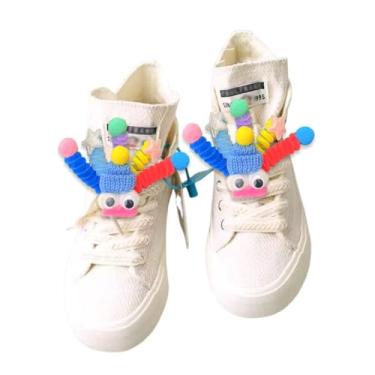 Imagem de TYUniZB Amuletos de sapato DIY com hastes de chenille, decorações coloridas DIY para tênis, tamancos, slides e sandálias, design engraçado de coringa e estrela, acessórios de artesanato para