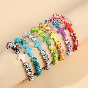 Imagem de Pulseiras Cruzadas da Amizade para Mulheres e Homens Artesanais Ajustável Corda de Nylon Trançada Cristã Pulseiras Combinando, Medium, Latão, Sem Pedra Preciosa