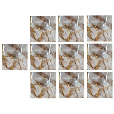 Imagem de Placa Adesiva Marmore 3D Kit 10 uni Papel de Parede Autocolante Obra Reforma Casa Cozinha Banheiro Ambiente Moderno