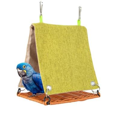 Imagem de Cama de pássaro aconchegante para gaiola, ninho de pássaros suspenso e cabana de refúgio – Acessórios laváveis para gaiola de periquito, rede macia para periquito, calopsita, periquito, conure