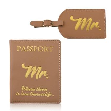 Imagem de Mrs and Mr Capas para passaporte para mulheres, homens, esposa, marido, marido, lua de mel, presentes para homens e mulheres, porta-livros de passaporte, Sr, small, Sr