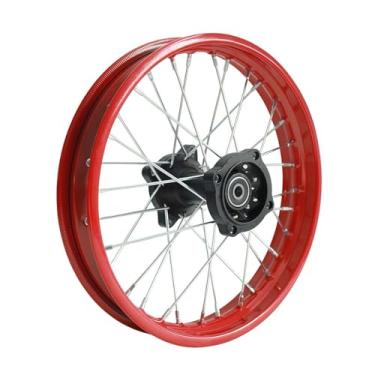 Imagem de Hauertzx Cubo de aro de roda compatível com 70CC 90CC 110CC 125CC 140CC 150CC 160CC Off Road Motocross Pit Dirt Rocket Bike (vermelho, 90/100-14 polegadas 15 mm)