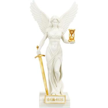 Imagem de Estátua Nemesis - Deusa Grega da Vingança (Cor Mármore Dourado)