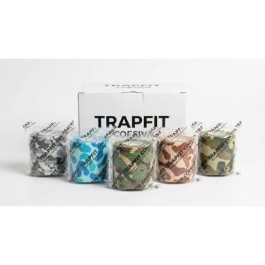 Imagem de Kit 5 Bandagem Elástica Auto Adesiva 5cm x 4,5m - Faixa Atadura Pet Tatuagem Academia Cor Camuflado