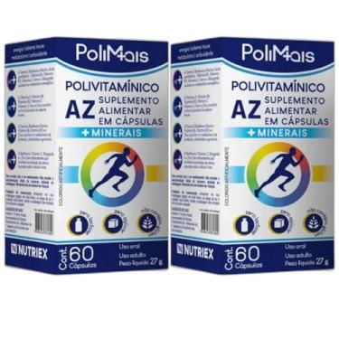 Imagem de Kit com 2 Polimais Polivitaminico Az + Minerais 60Cps - Nutriex Suplementos