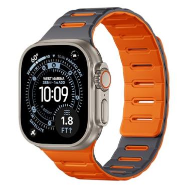 Imagem de Bandletic Pulseira magnética dupla face compatível com relógio Apple para homens e mulheres de 49 mm, 46 mm, 45 mm, 44 mm e 42 mm, pulseira de substituição macia para Apple Watch séries 11, 10, 9, 8