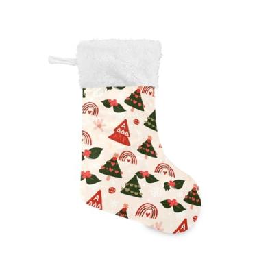 Imagem de GakkiGii Pacote com 2 meias de Natal para árvore de Natal e arcos, decoração de Natal grande para parede de árvore de lareira, 45 x 31 cm