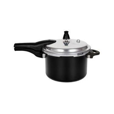 Imagem de Panela de Pressão 20 cm 4,2 L Fundo de Indução Estrutura Alumínio Antiaderente Pro-Ceramic Premium Cor Preto Linha Ceramic Life Super Brinox Preto