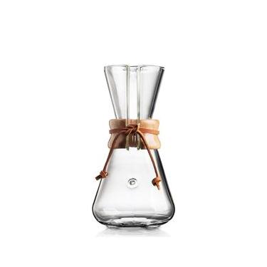 Imagem de Coador Chemex com Colar de Madeira 3 Xícaras Jarra para Filtrar Café Chemex com Alça de Madeira 3 Xícaras