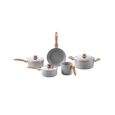 Imagem de Conjunto de Panelas 5 Peças Brinox Life Easy com Antiaderente Cerâmico - Cinza
