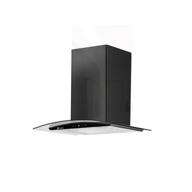 Imagem de Coifa Parede Gallant Milano Vidro Curvo Preta 60cm 127V 110