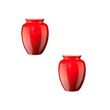 Imagem de KIT LE CREUSET 2 VASOS 15CM 1L CLÁSSICO EM CERÃMICA VERMELHO