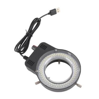 Imagem de Luz de Microscópio LED Brilhante, Brilho Ajustável, Compatível Com o Diâmetro da Lente, Ideal para Vários Microscópios Estereoscópicos, 144 LEDs, 4W, Alimentado por USB,