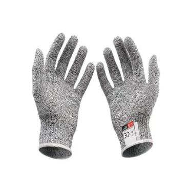 Imagem de Luva de Proteção AntiCorte Profissional em Fibra de Vidro Cinza