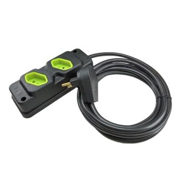 Imagem de Extensão elétrica 2 metros Reforçada 2 Tomadas cabo pp 2 x 1,00mm Admirável