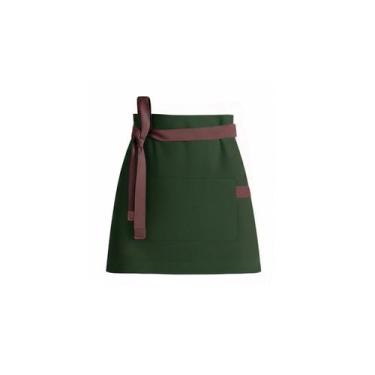 Imagem de Avental de Cintura Verde Escuro Marrom Cafeteria Bar Unissex - CASACHA