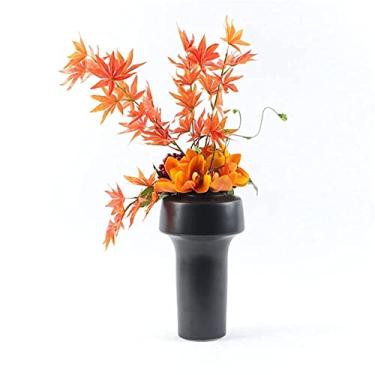 Imagem de LMJYU Flores artificiais arranjo floral artificial em vaso, flores falsas e bagas com haste de plástico artificial