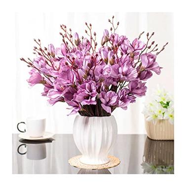 Imagem de Flores artificiais flores artificiais mesa de jantar flores falsas decoração de casa mesa de centro interior simulação arranjo de flores decoração de sala de estar casamento arte floral flores falsas