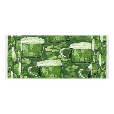 Imagem de Wassud Copos de cerveja e trevos (3) capas de lavadora e secadora, protetor superior de lavadora com sacos de armazenamento, capa de geladeira à prova de poeira com bolsos para lavanderia doméstica