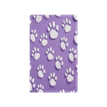 Imagem de Wassud Placa de cobertura de interruptor de luz de pata roxa, 1 capa de tomada em branco placa de parede decorativa decoração de casa sala de estar quarto