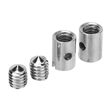 Imagem de Solinder Bico Sem Solda de 5 Mm, Conector de Cabo de Metal Com Parafusos M4 para Acelerador, Cabos de Estrangulamento Compatíveis Com Bicicletas, Motocicletas, Scooters, ATVs, Carros,