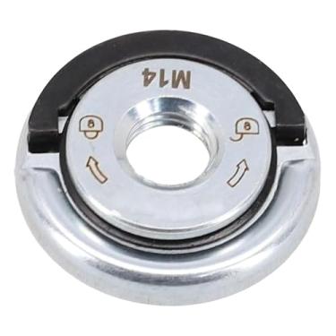 Imagem de Generic Placa de pressão autotravante M14 com rosca M14, flange robusta de 45 mm e porca de travamento para esmerilhadeira angular de ferro, para fixação de