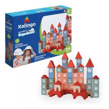 Imagem de Blocos de Montar Xalingo Brincando de Engenheiro 200 Pçs