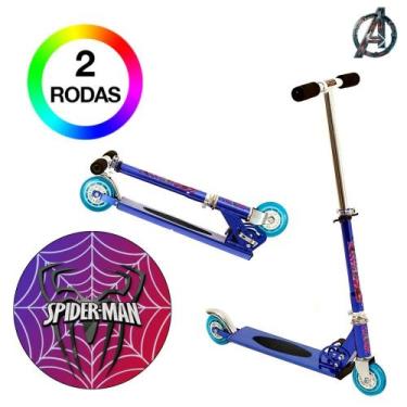 Imagem de Patinete Marvel Spider-Man 2 Rodas Ajuste de Altura Azul - DM Radical