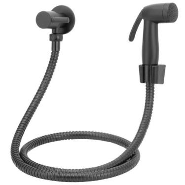 Imagem de Ducha Higiênica Preto/Black Banheiro Completa Metal 1/4v. - Modelar