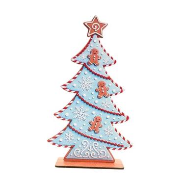 Imagem de Lilihuimaoyi Decoração de Mesa, Decoração de Natal, Enfeite Rústico para Lareira, Quarto, Prateleira de Natal, Casa, Azul, Tamanho real