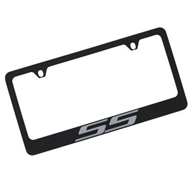 Imagem de Suporte de placa de licença Chevrolet SS Super Sport revestido de metal preto