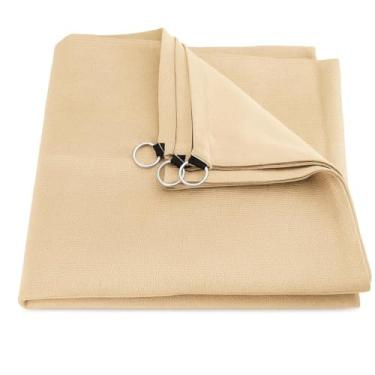 Imagem de Tela Sombrite 90% Lona de Sombra com Proteção UV Para Jardim Pergolado Garagem e Quintal (BEGE/AREIA/PALHA, 8 X 5)