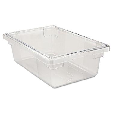 Imagem de Rubbermaid Commercial Products Food Storage Box/Tote for Restaurant/Kitchen/Cafeteria, 3.5 Gallon, Clear (FG330900CLR)