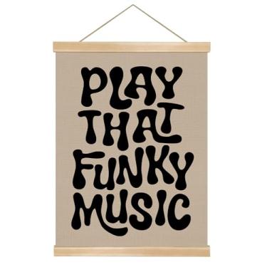 Imagem de You found a duck Arte de parede Play That Funky Music, Pôster tipográfico retrô dos anos 70 de 35,5 x 47,5 cm, tela de música Funk Disco, impressão vintage em negrito para decoração de quarto, estúdio