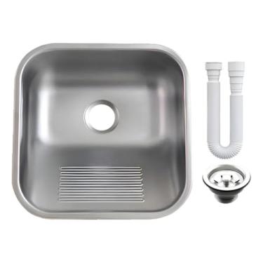 Imagem de Tanque As Inox 304 Fosco 40x40 Medio Sobrepor E Embutir 25l - Prateado