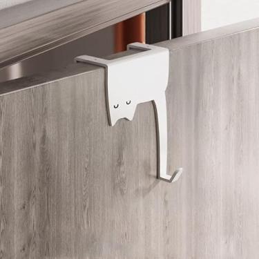Imagem de 1 gancho traseiro de porta de metal resistente sem ferramentas para pendurar chapéus roupas garagem organização (estilo 2)