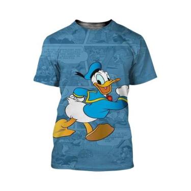 Imagem de Camiseta Gráfica 3D Do Pato Donald Para Homens E Mulheres Verão 2025 M